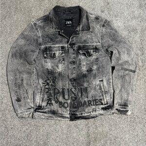 Zara Grey Denim Jacket